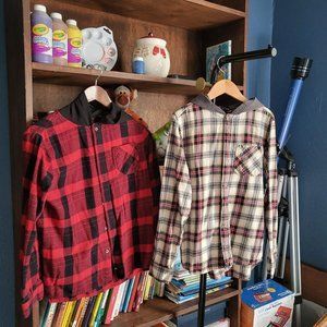 Youth Boys Plaid Hoodies